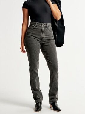 Abercrombie & Fitch 90's Straight Ultra High Rise Curve Love Extra Long